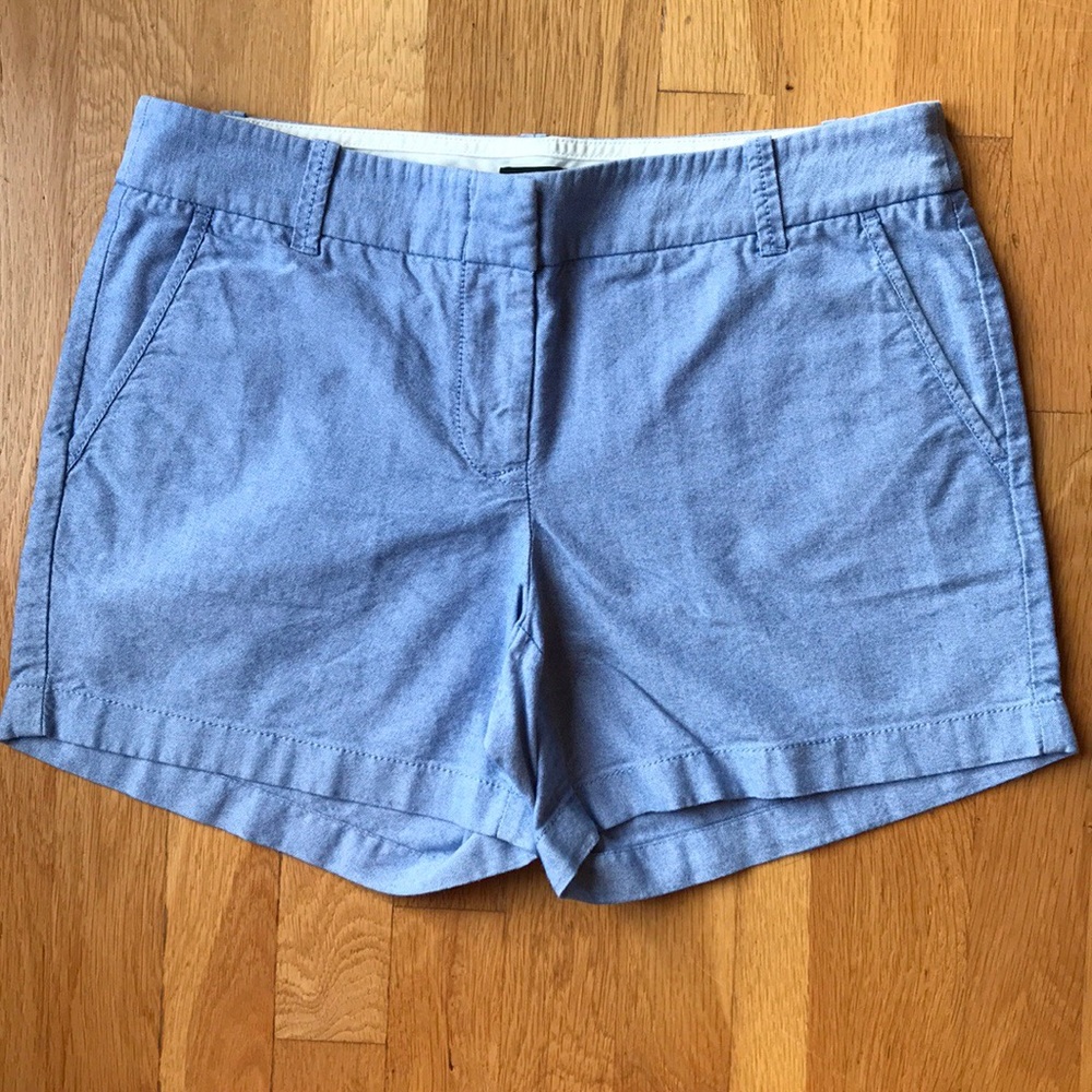 J. Crew Blue Oxford City Fit 5” Shorts💙